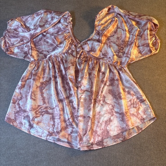 Elegant Pink Tie-Dye Women's Top 1179 - Picture 1 of 4